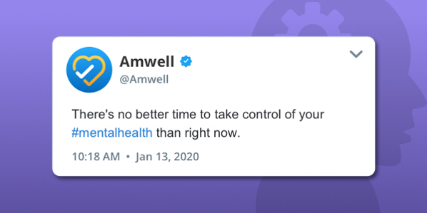 Chat conversation: There's no better time to take control of your #mentalhealth than right now.