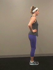 Person demonstrating glute raises