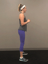 Person demonstrating squats