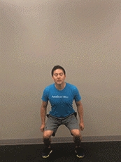 Person demonstrating jump squats