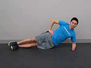 Person demonstrating planks (side)