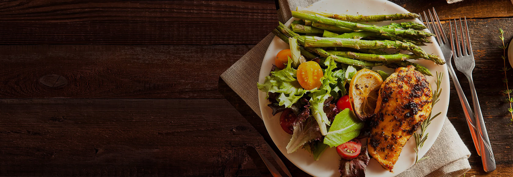 Plate of healthy food